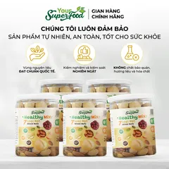 (MỚI) Hạt Dinh Dưỡng Healthy Mix Your Superfood Mix Nuts 7 Loại Hạt, Macca, Hạnh Nhân, Óc Chó Vàng, Óc Chó Đỏ, Điều, Bí Xanh, Dẻ Cười