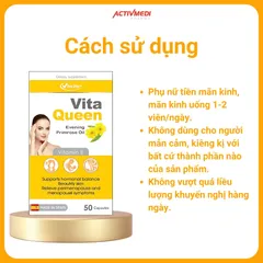 VITA QUEEN chiết xuất hoa anh thảo hỗ trợ làm đẹp da và nâng cao sức khỏe phụ nữ