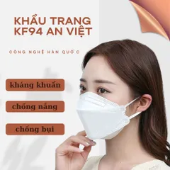 Thùng 300 Cái Khẩu trang Cá 4D KF94  AN VIỆT chính hãng 4 lớp kháng khuẩn chống tia UV