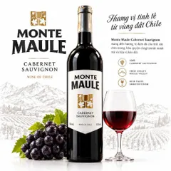 Vang ChiLe Monte Maule Cabernet 13%độ Chai 750mill - Vang Đà Lạt Ladofoods