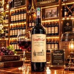 Vang Đỏ Excellence (Caberne+Merlot) Chai 750mil - Vang Đà Lạt Ladofoods