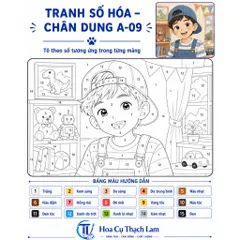 BỘ 10 TRANH SỐ HÓA CHÂN DUNG CÁ NHÂN – TÔ THEO SỐ, DỄ TÔ, DỄ HOÀN THÀNH