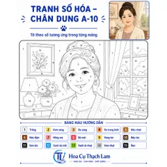 BỘ 10 TRANH SỐ HÓA CHÂN DUNG CÁ NHÂN – TÔ THEO SỐ, DỄ TÔ, DỄ HOÀN THÀNH