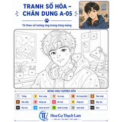 BỘ 10 TRANH SỐ HÓA CHÂN DUNG CÁ NHÂN – TÔ THEO SỐ, DỄ TÔ, DỄ HOÀN THÀNH