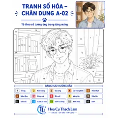 BỘ 10 TRANH SỐ HÓA CHÂN DUNG CÁ NHÂN – TÔ THEO SỐ, DỄ TÔ, DỄ HOÀN THÀNH