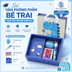 Bộ Quà Tặng Tốt Nghiệp Cho Bé Trai Bé Gái, Hộp Quà Đồ Chơi Văn Phòng Phẩm Dễ Thương