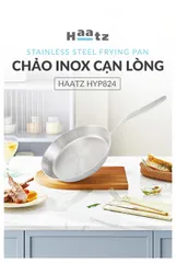 Chảo inox 316 liền khối Haatz , cạn lòng