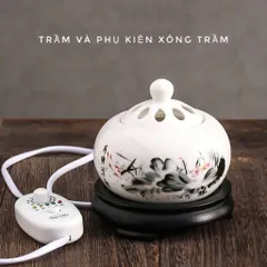 Lò xông trầm hươnh bằng điện đầy đủ chức năng chỉnh nhiệt hẹn giờ , chất liệu sư cao cấp ( Quà : 10g dăm trầm kiến)