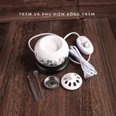 Lò xông trầm hươnh bằng điện đầy đủ chức năng chỉnh nhiệt hẹn giờ , chất liệu sư cao cấp ( Quà : 10g dăm trầm kiến)