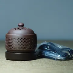 Lò xông trầm hương bằng điện bằng gốm cao cấp có đèn phát sáng( QUÀ :15g bột trầm kiến)