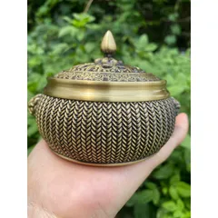 Bộ Lư xông trầm bằng đồngsize to.Đầy đủ phụ kiệ n đi kèm để xông được các loại trầm ( Quà : Chai dầu gió trầm hương 7ml)