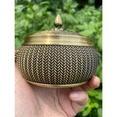 Bộ Lư xông trầm bằng đồngsize to.Đầy đủ phụ kiệ n đi kèm để xông được các loại trầm ( Quà : Chai dầu gió trầm hương 7ml)