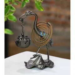 Lư xông trầm HỒNG HẠC NGẬM SEN size to cao 21cm, hạc nặng450g. ( QUÀ TẶNG MIẾNG TRẦM BỎ VÍ TÀI LỘC )