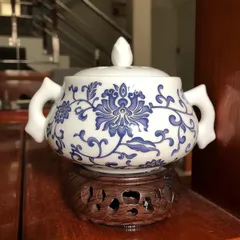 Lò xông trầm hương bằng điện đầy đủ chế độ chỉnh nhiệt hẹn giờ, chất liệu sứ cao cấp cách nhiệt. (QUÀ  : 20g dăm trầm)