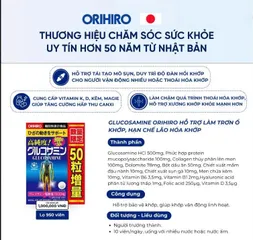 Viên Uống Glucosamine Orihiro 360 Viên - Hỗ Trợ Khớp và Xương Sức Khỏe Từ Thiên Nhiên, Duy Trì Linh Hoạt cho Người Cao Tuổi và Vận Động Viên