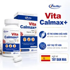 VITA CALMAX bổ sung Canxi tảo biển giúp chắc khỏe xương  phù hợp cho trẻ em trên 6 tuổi, người lớn