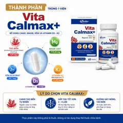 VITA CALMAX bổ sung Canxi tảo biển giúp chắc khỏe xương  phù hợp cho trẻ em trên 6 tuổi, người lớn