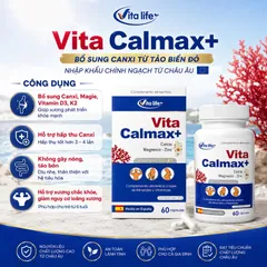 VITA CALMAX bổ sung Canxi tảo biển giúp chắc khỏe xương  phù hợp cho trẻ em trên 6 tuổi, người lớn