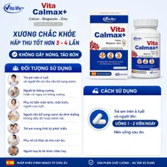 VITA CALMAX bổ sung Canxi tảo biển giúp chắc khỏe xương  phù hợp cho trẻ em trên 6 tuổi, người lớn