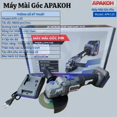APAKOH Thân Máy Mài PIN APK 125  Brushless ADT 3Cấp Chỉnh Tốc 9800RPM  Lắp Đá 120mm