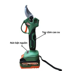 Kéo cắt cành Pin BENZAMAX BMZ-140 Lực Cắt 250N.m, LCD hiển thị %pin số shot cắt, 2 Chế độ mở lưỡi