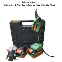 Kéo cắt cành Pin BENZAMAX BMZ-140 Lực Cắt 250N.m, LCD hiển thị %pin số shot cắt, 2 Chế độ mở lưỡi