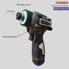 Máy Khoan Chuyên Vít Có Búa APAKOH APK-1618Có Búa Lực Siết 150N.m 340rmp/min Động Cơ Không Chổi Than, Bảo Hành 12 Tháng.