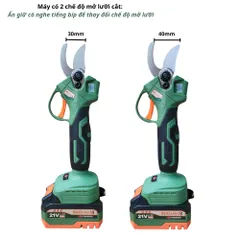 Kéo cắt cành Pin BENZAMAX BMZ-140 Lực Cắt 250N.m, LCD hiển thị %pin số shot cắt, 2 Chế độ mở lưỡi