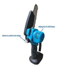MÁY CƯA XÍCH MINI 6 INCH DÙNG PIN CHÂN PHỔ THÔNG M21-4CM. Bảo hành 3 tháng.