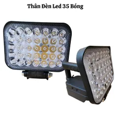 Đèn LED Siêu Sáng Sử Dụng Pin Chân Pin Phổ Thông 35,55 Bóng LED Với 2 Chế Độ Sáng, Có Cổng Sạc Điện Thoại USB  Siêu Sáng