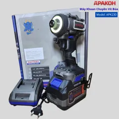 Máy Khoan Chuyên Vít Có Búa APAKOH APK-230N.m, Lực Siết 230N.m, 3800rmp/min. Động Cơ Không Chổi Than  Bảo Hành 12 Tháng.