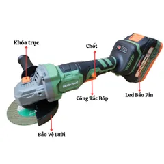 Máy mài góc  BENZAMAX -AG100P , Tốc độ 0-10.000RPM/Min, 3 Cấp Tốc Độ, Pin 15 Cell, Động Cơ Không Chổi Than