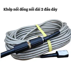 Dây Rửa Xe Áp Suất Cao 2 lớp TOCDO chiều dài  10,15,20mét Dùng Cho Máy Rửa Xe Gia Đình , Tặng ren nối 22mm.