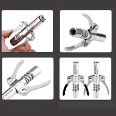 Đầu bơm mỡ bò 2 cánh 6 chấu , đảm bảo không phòi mỡ ở đầu bơm chắc chắn dễ thao tác