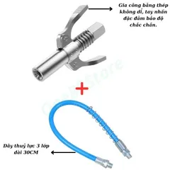 Đầu bơm mỡ bò 2 cánh 6 chấu , đảm bảo không phòi mỡ ở đầu bơm chắc chắn dễ thao tác