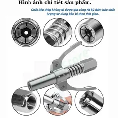 Đầu bơm mỡ bò 2 cánh 6 chấu , đảm bảo không phòi mỡ ở đầu bơm chắc chắn dễ thao tác
