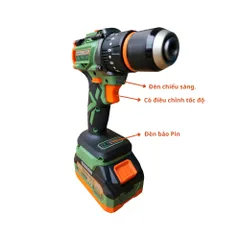 Bộ máy khoan 13mm BENZAMAX BZM-MAXX-D45,Lực siết 45N.M,Chân pin phổ thông,Bảo hành 6 tháng
