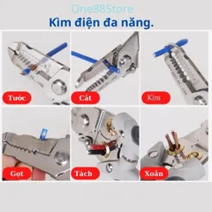KÌM TUỐT DÂY ĐIỆN, KÌM CẮT DÂY ĐIỆN ĐA NĂNG 7IN1 CÓ LƯỠI DAO  HÀNG XUẤT NHẬT CAO CẤP