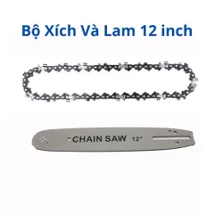 Dây Xích Cưa Và Lam Dẫn Hướng Lắp Cho Máy Cưa Xích 12inch Cưa Điện, Cưa Xăng