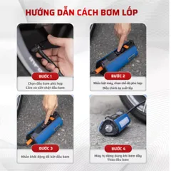 Bơm Lốp Kích Bình ô Tô 4 Trong 1,  Chiếu Sáng Sạc Dự Phòng 12000mAh USB-C 5VDC/2A