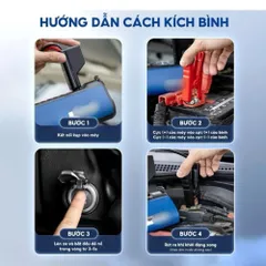 Bơm Lốp Kích Bình ô Tô 4 Trong 1,  Chiếu Sáng Sạc Dự Phòng 12000mAh USB-C 5VDC/2A