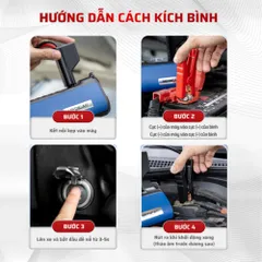 Bơm Lốp Kích Bình ô Tô 4 Trong 1,  Chiếu Sáng Sạc Dự Phòng 12000mAh USB-C 5VDC/2A