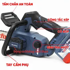 Máy cưa xích 12inch Workfix WF-CX12PRO,Tra nhớt tự động,Động cơ không chổi than,Chân phổ thông M21 4CM. Bảo hàng 1 năm