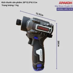 Máy Khoan Chuyên Vít Có Búa APAKOH APK-1618Có Búa Lực Siết 150N.m,Động Cơ Không Chổi Than, Bảo Hành 12 Tháng.
