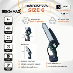 Máy cưa xích 6 Inch BENZAMAXX  Cưa Xích Dùng Cắt Tỉa Cành Cây Sân Vườn