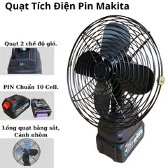 Quạt Tích Điện Lồng Sắt Cánh Sắt Sử Dụng Chân Pin Phổ Thông M21