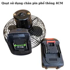 Quạt Tích Điện Lồng Sắt Cánh Sắt Sử Dụng Chân Pin Phổ Thông M21