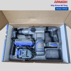 Máy Khoan Đục Bê Tông Dùng Pin APAKOH APK28 ,Đầu 28mm, Tốc Độ 10500rpm/min Động Cơ Không  Chổi Than. Bảo Hành 12 tháng.