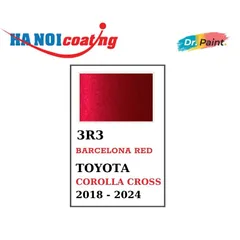 Sơn Xịt Xóa Vết Xước cho xe TOYOTA COROLLA CROSS Màu ĐỎ ÁNH KIM code 3R3 - BARCELONA RED chính hãng DR.PAINT