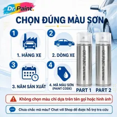 [TẶNG NHÁM] Bình sơn Xịt Xóa Vết Xước Xe Ô tô CHEVROLET SPARK Màu BẠC SÁNG code GAN - ICE SILVER chính hãng DR.PAINT